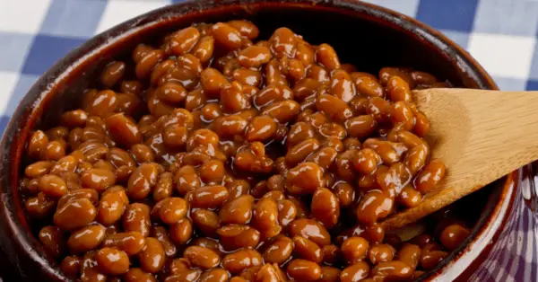 baked beans in a bowl