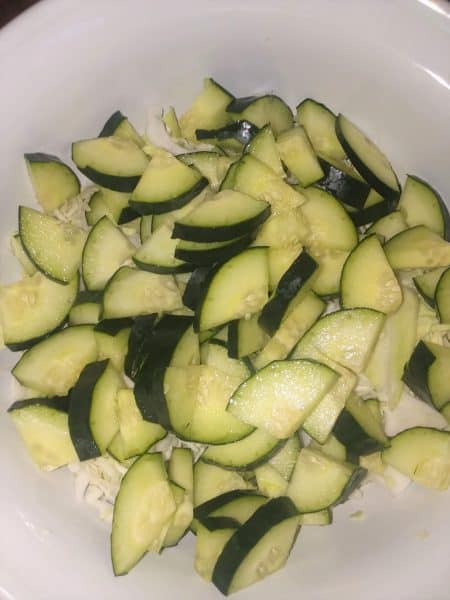 Cucumbers in a bowl