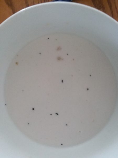 coconut milk in bowl