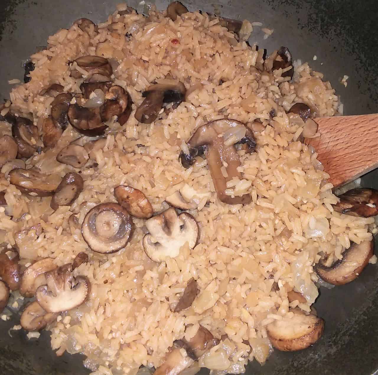 Easy Mushroom Rice Recipe - Go Money Mom