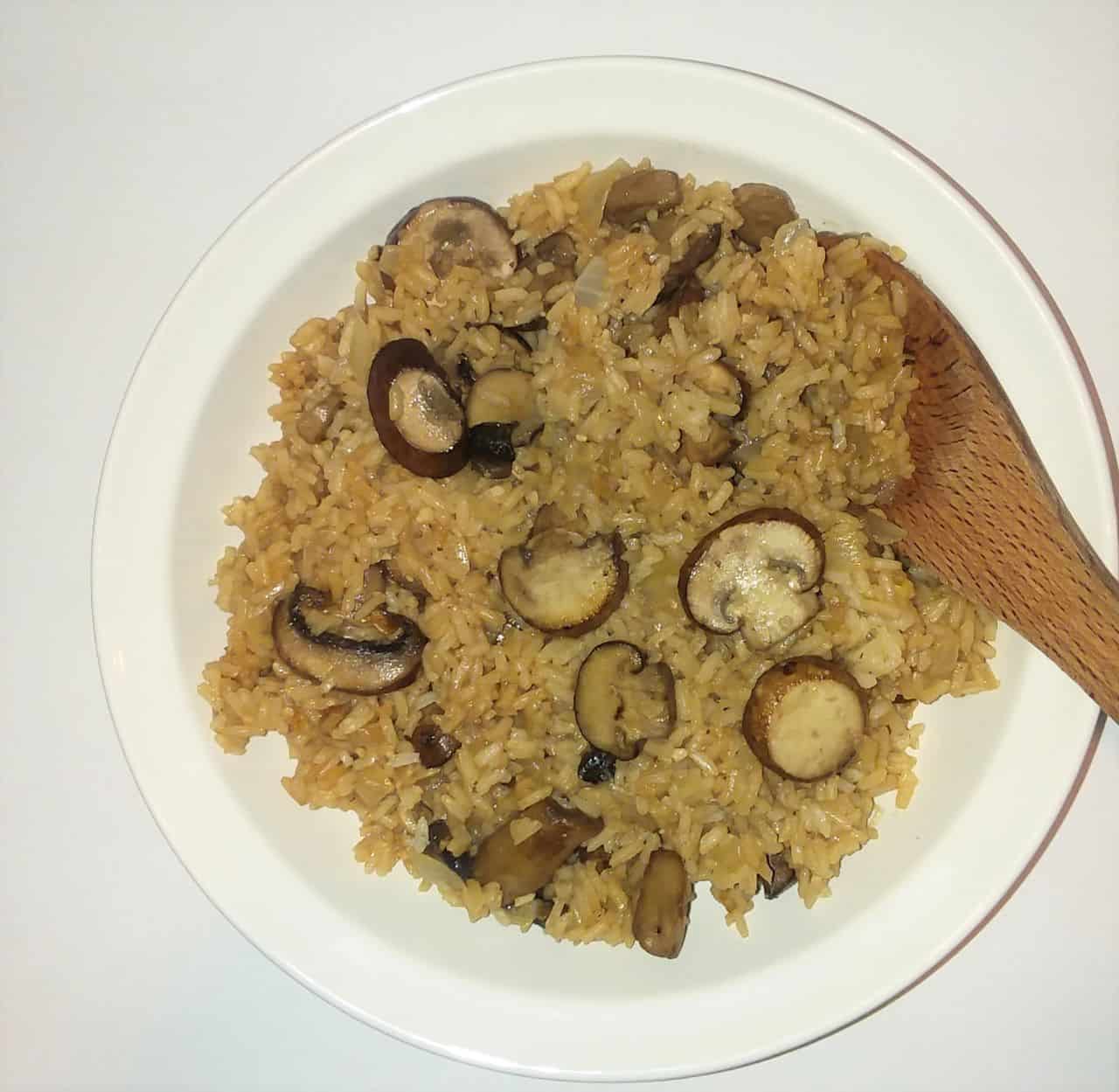 Easy Mushroom Rice Recipe - Go Money Mom