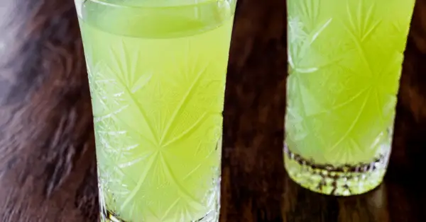 green Sherbet Punch in a glass