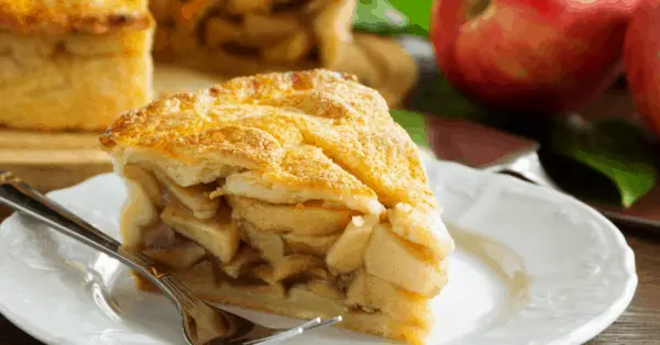 apple pie on a plate