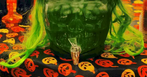 green Halloween punch