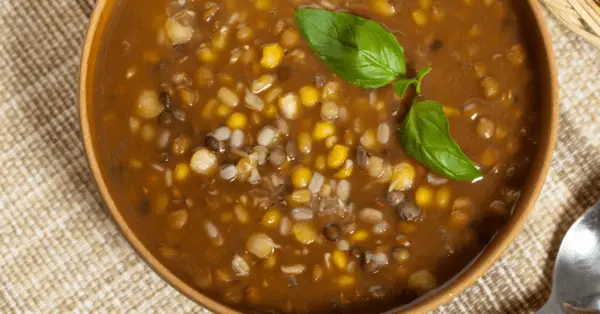 lentil soup in a bowl