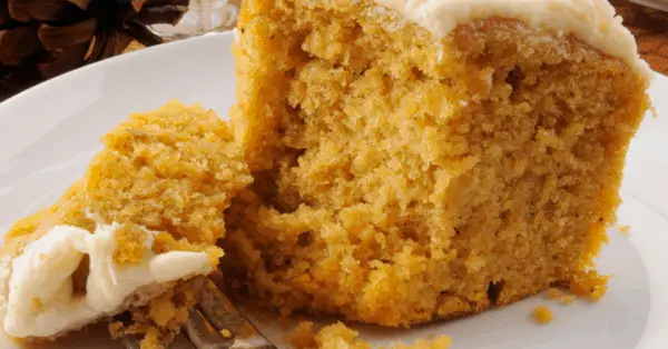 pumpkin cake on a plate