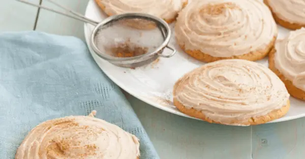 pumpkin cookies on a plate