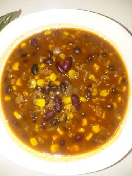 taco soup in a bowl