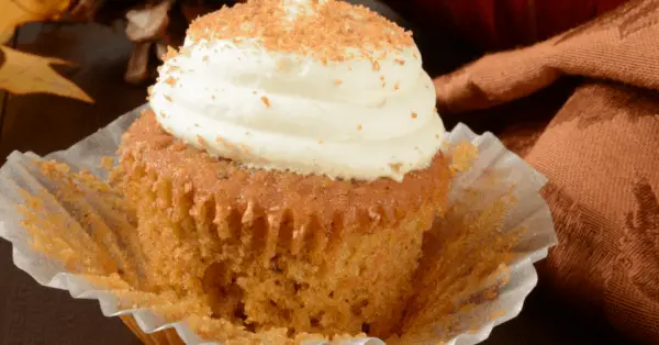 pumpkin cupcake with frosting