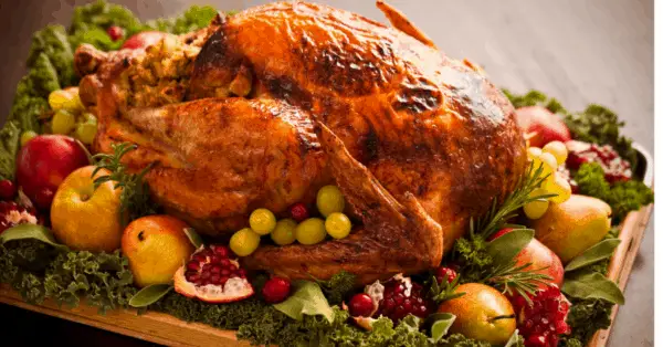 roast turkey on a plate