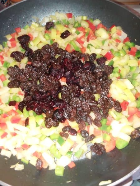 raisins and cranberries