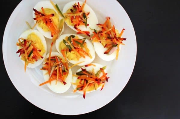 deviled eggs, food, chef