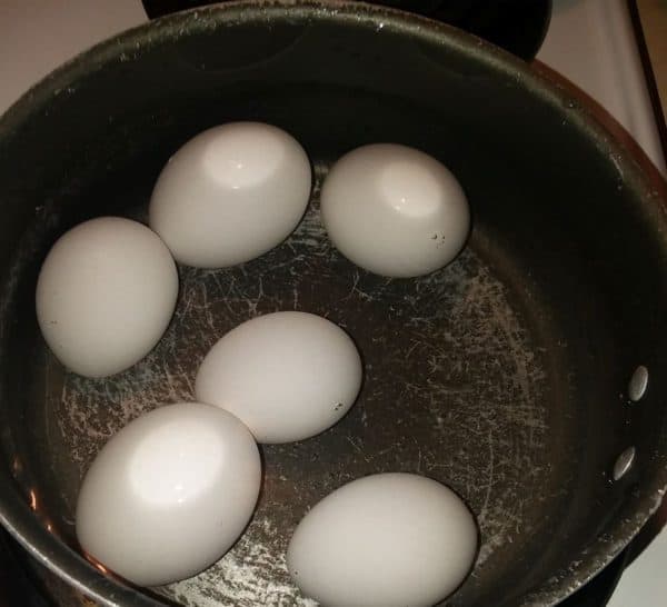 eggs on the stove