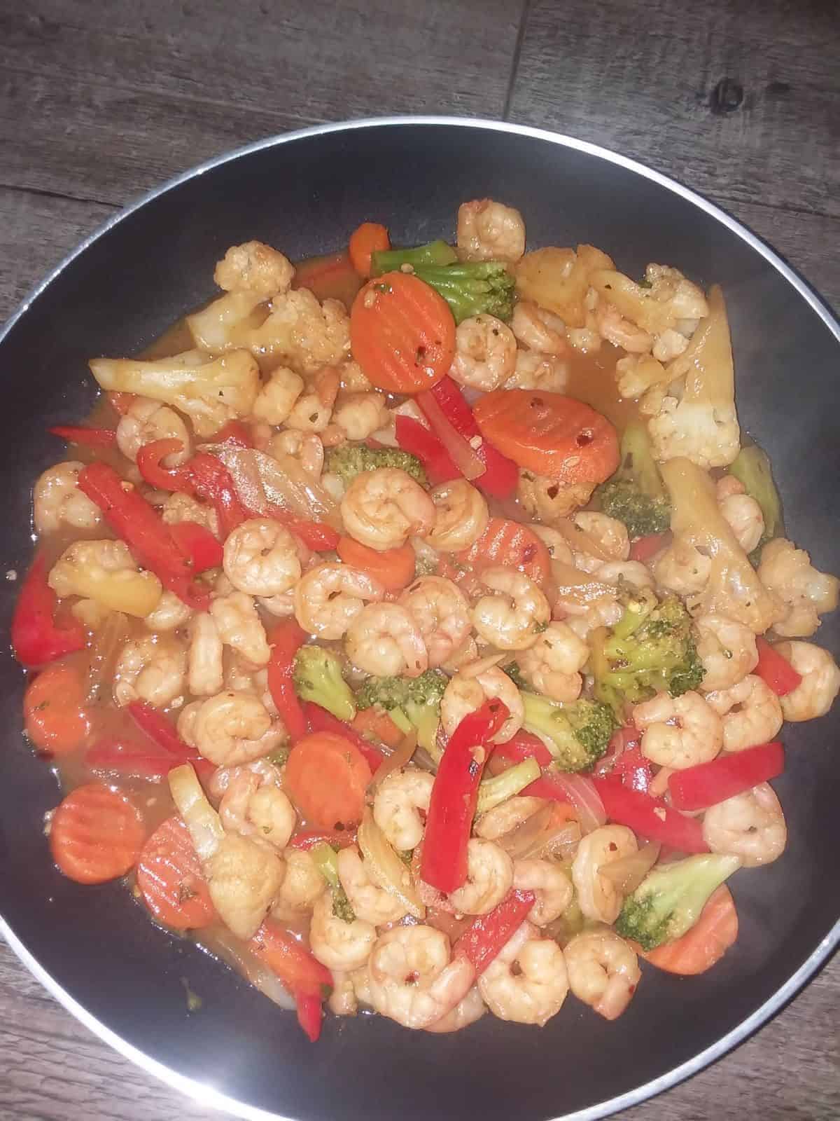 Spicy Shrimp Stir Fry - Go Money Mom