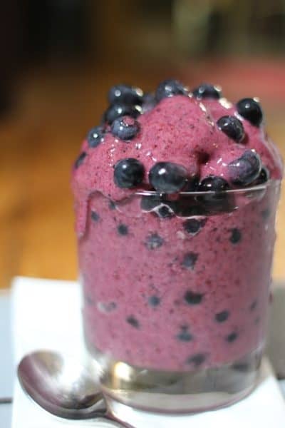 smoothie, frozen, blueberries