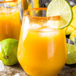 mango margarita in a glass