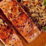 salmon and fried rice