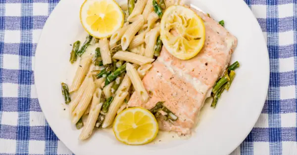 salmon and pasta