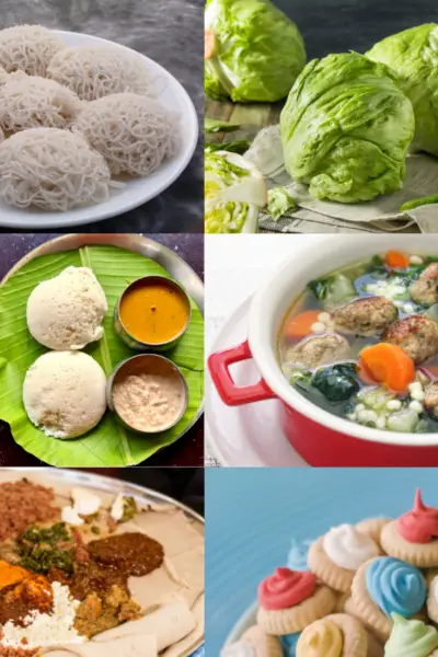 idiyappam, iceberg lettuce, idli steamed cakes, italian wedding soup, injera, iced gems