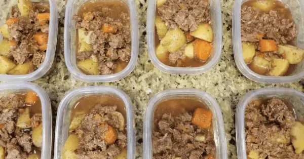 beef stew in containers