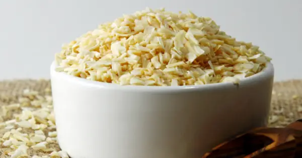 onion flakes in a bowl