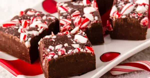 Chocolate Candy Cane Fudge