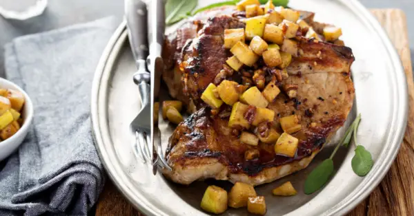 pork chops and apples