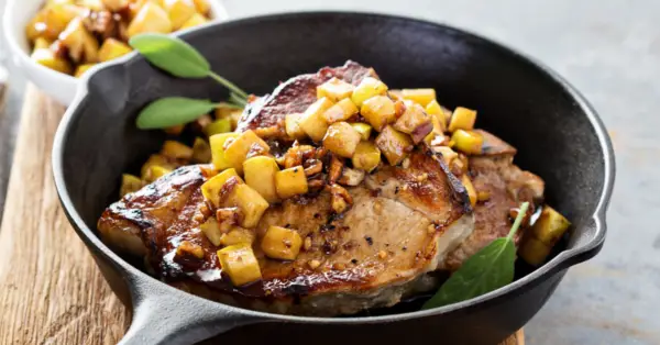 pork chops and apples