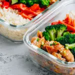 teriyaki chicken meal prep with veggies