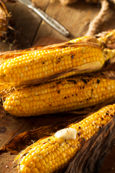 grilled corn on the cob with butter