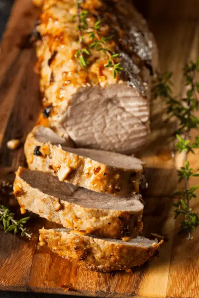 pork tenderloin on a cutting board