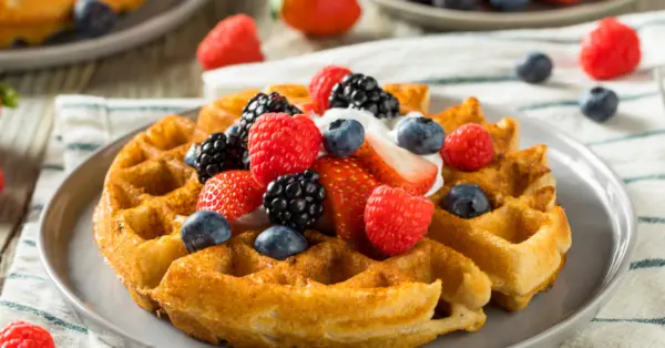 waffles with fruit on top