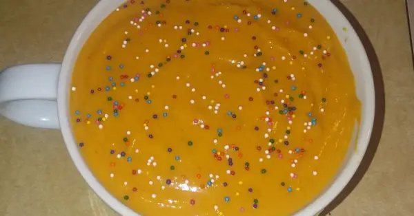 pumpkin pudding with sprinkles