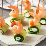 cucumber appetizer with shrimp