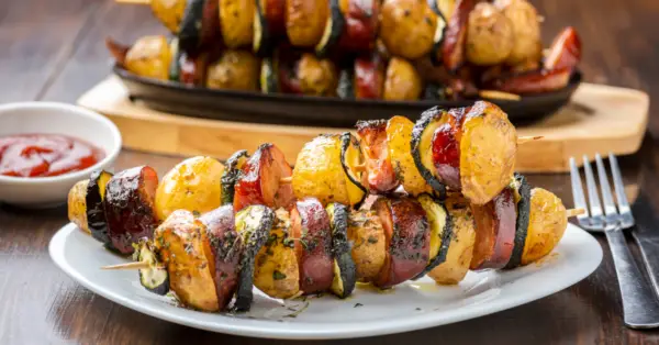 potato and steak kabobs