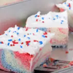 Red, white, and blue cake
