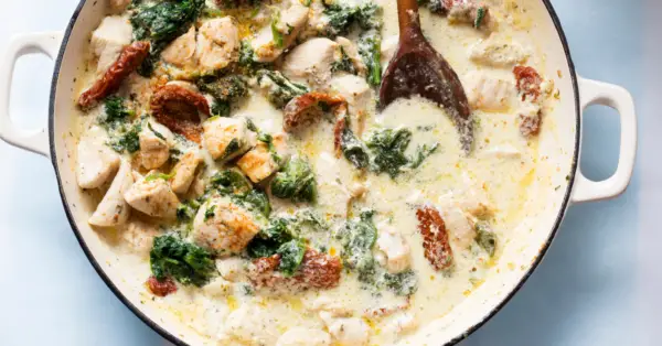 creamy and chicken