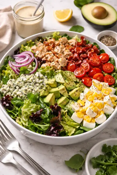 cobb salad in a bowl