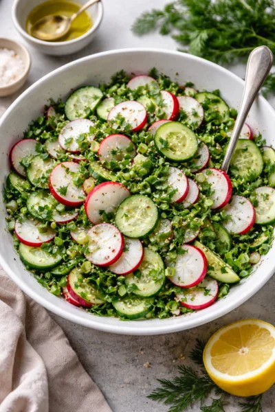 radish and cucumber salad